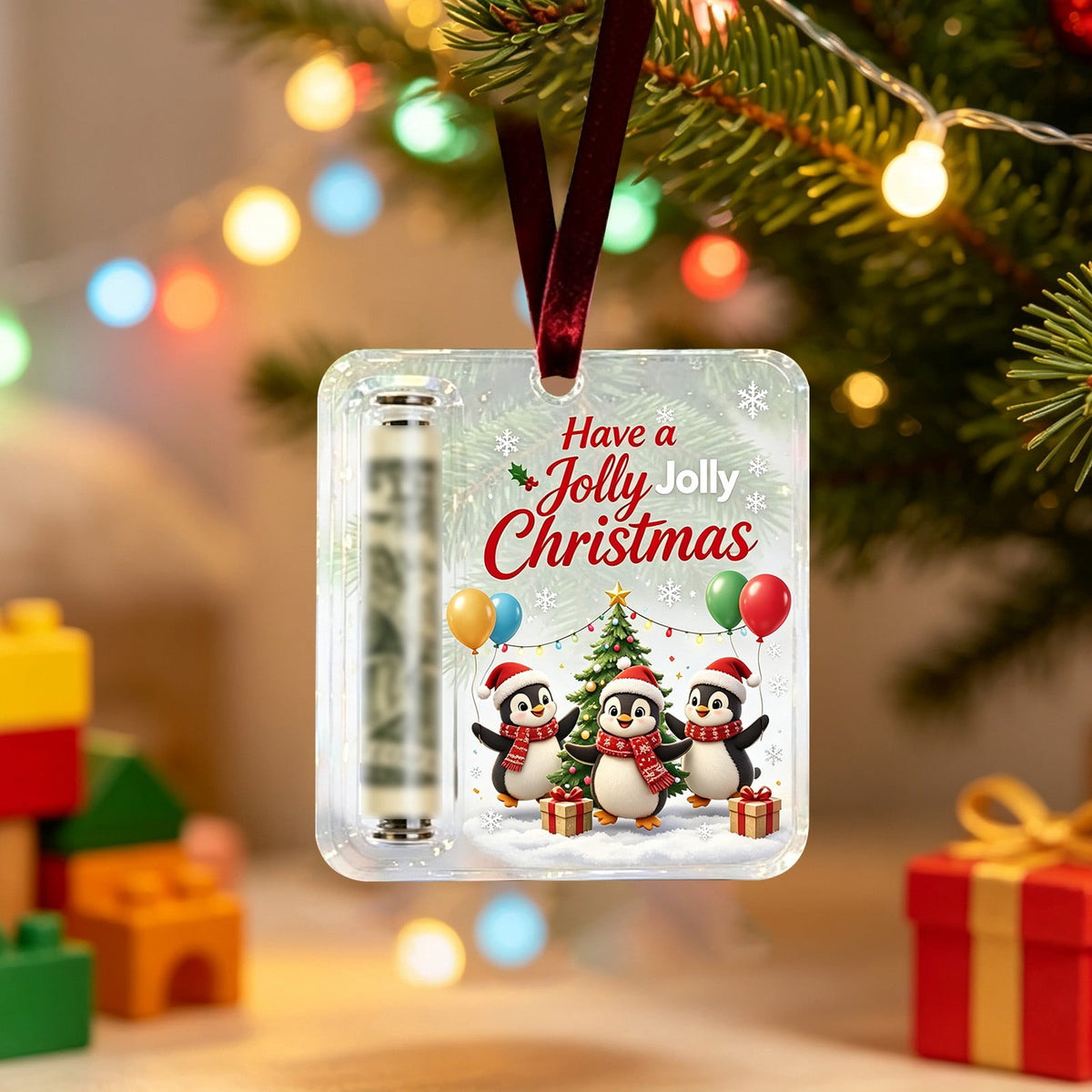 Clearance! Christmas Cash Gift Ornament, Christmas Money Holder for Cash, Christmas Decorations Gift (Merry Christmas)