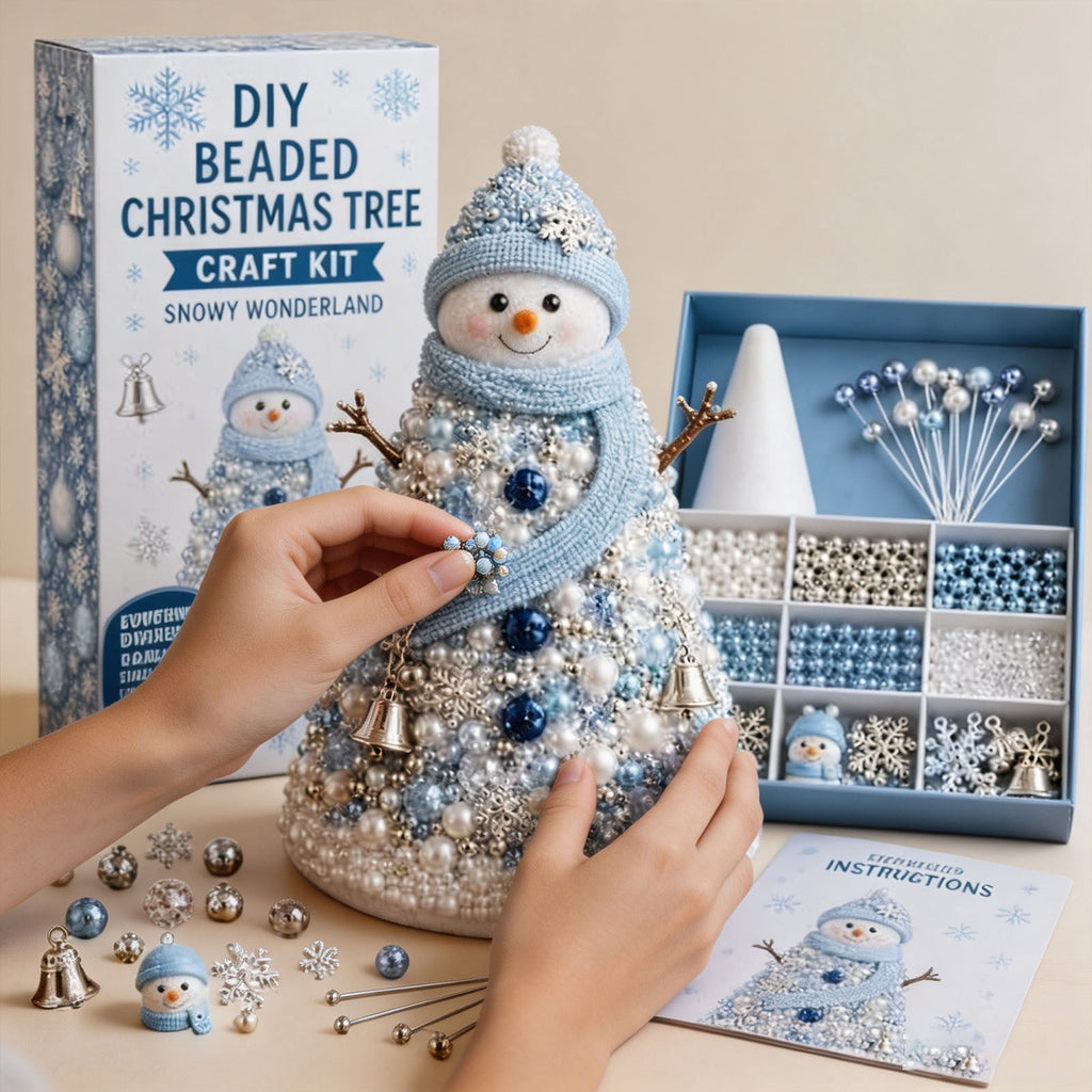 DIY Beaded Christmas Tree Craft Kit Christmas Decorations, 3D Candy Beaded Christmas Tree Craft Kit Christmas Decor, Christmas Crafts for Adults