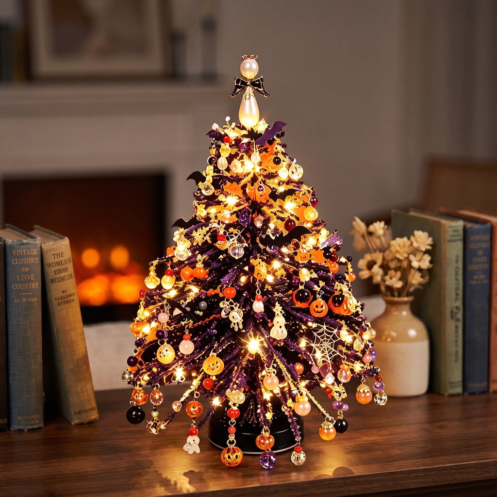 DIY Beaded Christmas Tree Kit, Christmas Decorations Handmade Beads Craft Set, Sparkling Crystal Xmas Ornaments for Tabletop Christmas Decor, Holiday Gifts for Adults by MPOISVA