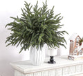 Lolsea 20 Pcs Christmas Norfolk Pine Branches, 18 inch Artificial Pine Branches for Vase, Garland and Table & Christmas Decor
