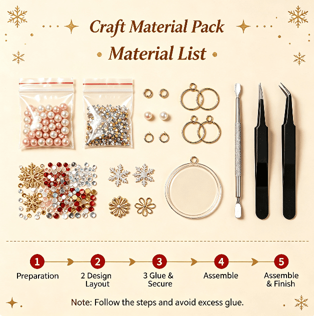 Christmas in July DIY Diamond Art Hanging Ornament – Handmade Sparkling Christmas Keepsake Quiet Leisure Craft for Summer Rainy Afternoons