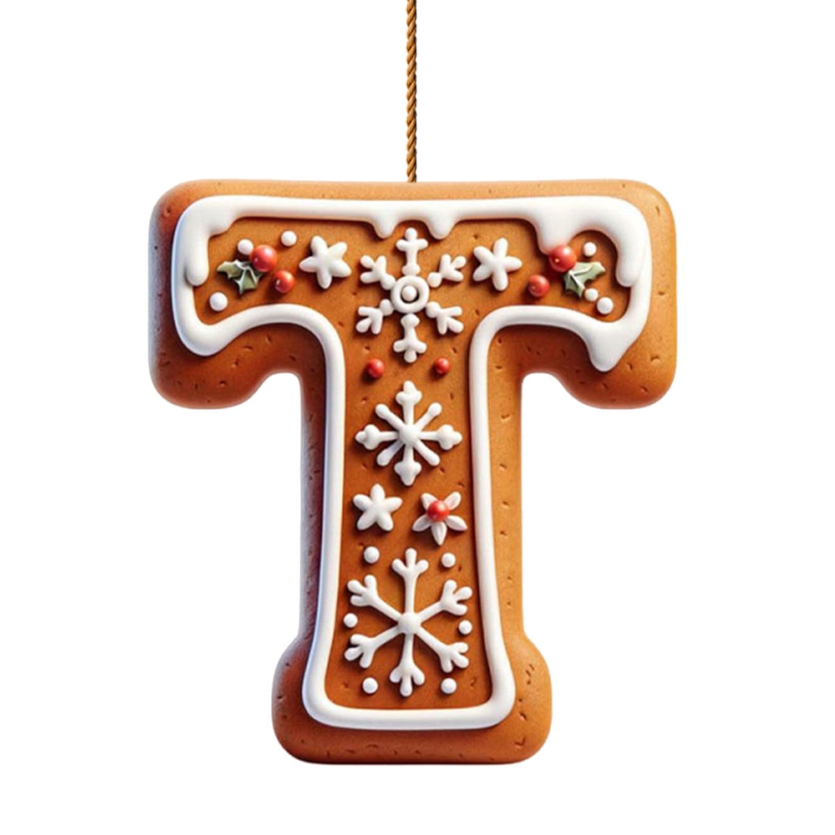 Nativity Scene Letters Ornament, A to Z Alphabet Ornaments for Xmas Tree, Jesus Letters Initial 2D Acrylic Flat Hanging Decoration, The Birth of Jesus Design, Rear view-Christian Gifts for Family (M)