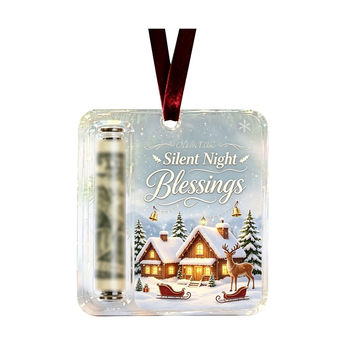 Clearance! Christmas Cash Gift Ornament, Christmas Money Holder for Cash, Christmas Decorations Gift (Merry Christmas)