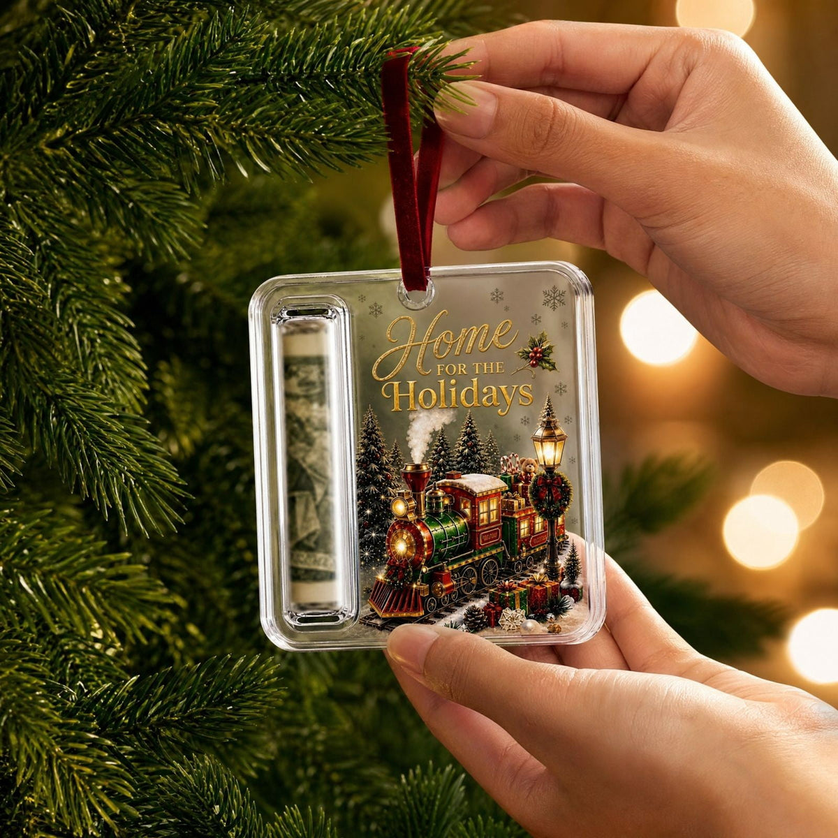Clearance! Christmas Cash Gift Ornament, Christmas Money Holder for Cash, Christmas Decorations Gift (Merry Christmas)