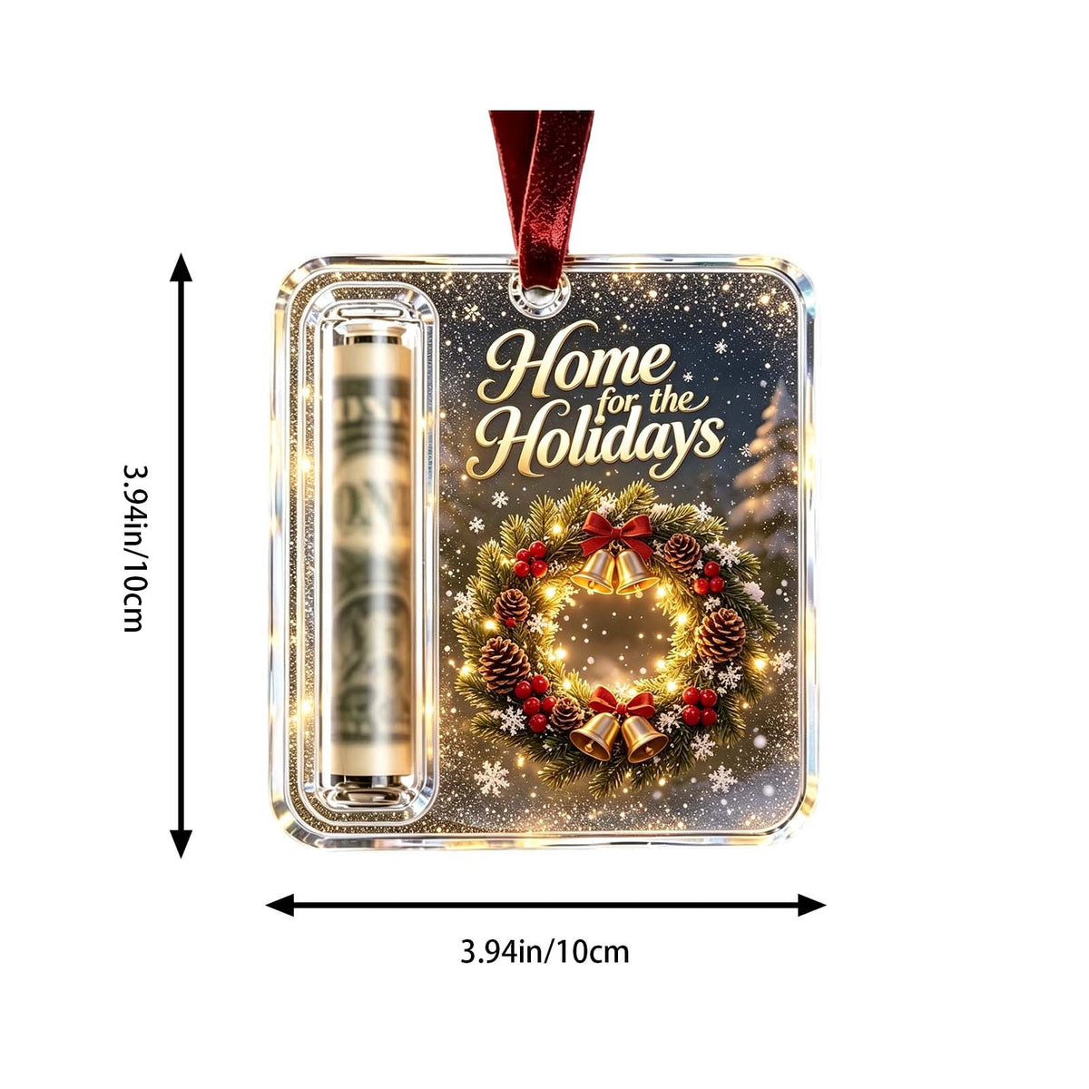 Clearance! Christmas Cash Gift Ornament, Christmas Money Holder for Cash, Christmas Decorations Gift (Merry Christmas)
