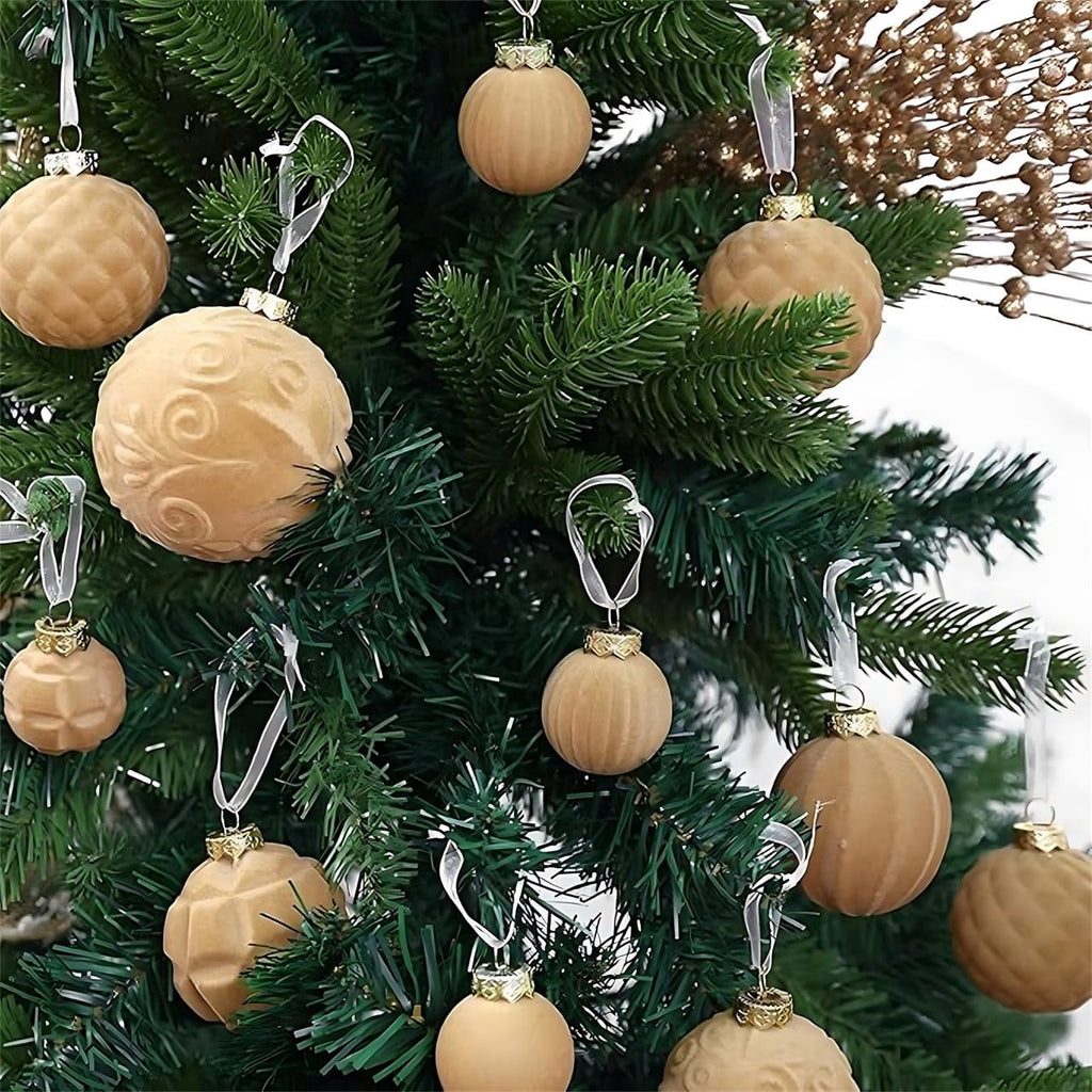 Glowing Christmas Scene Ornament Clearance, 3.15 Inch Light Up Mini Holiday Bauble with Warm LED, Xmas Tree Hanging Decor for Window Mantel Shelf