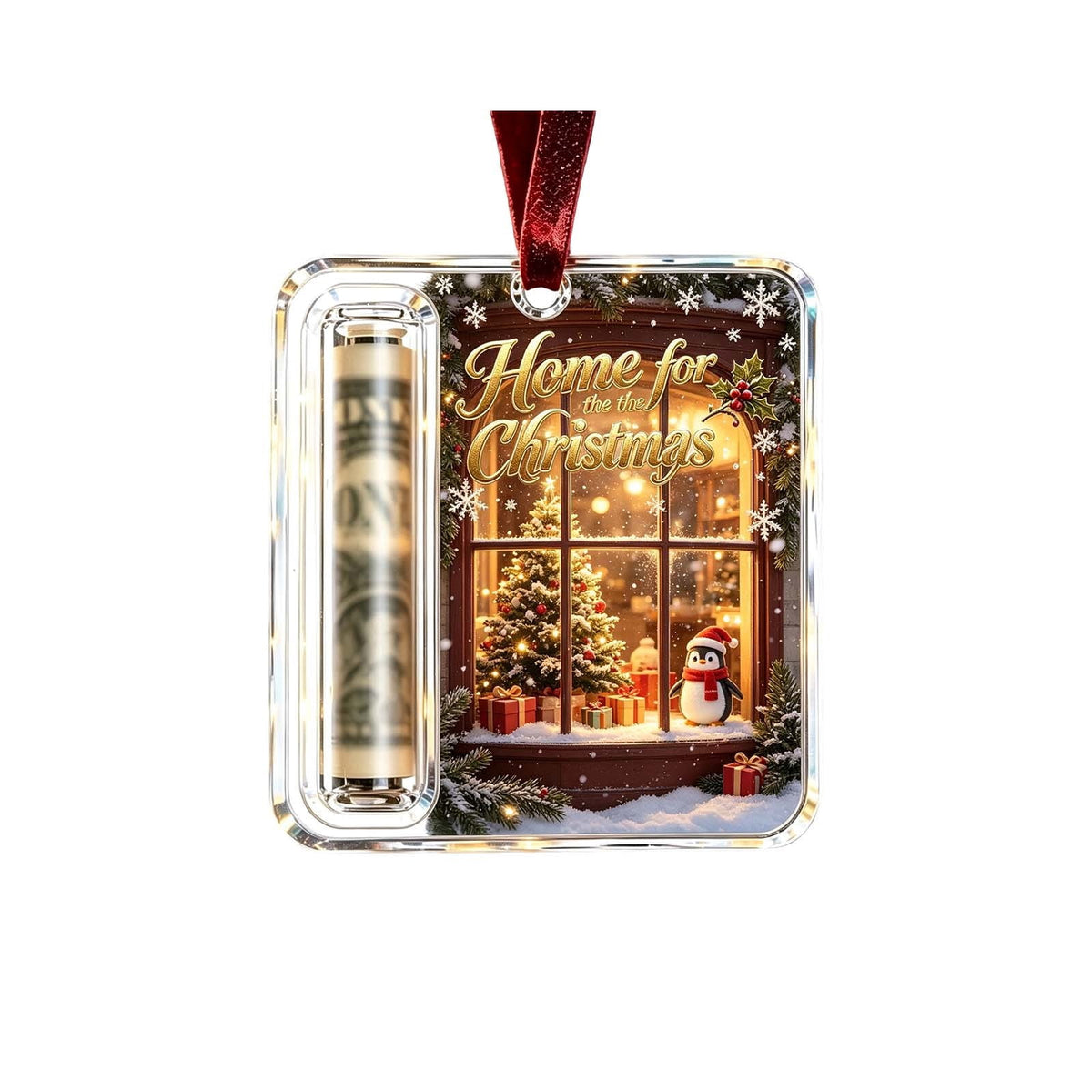 Clearance! Christmas Cash Gift Ornament, Christmas Money Holder for Cash, Christmas Decorations Gift (Merry Christmas)