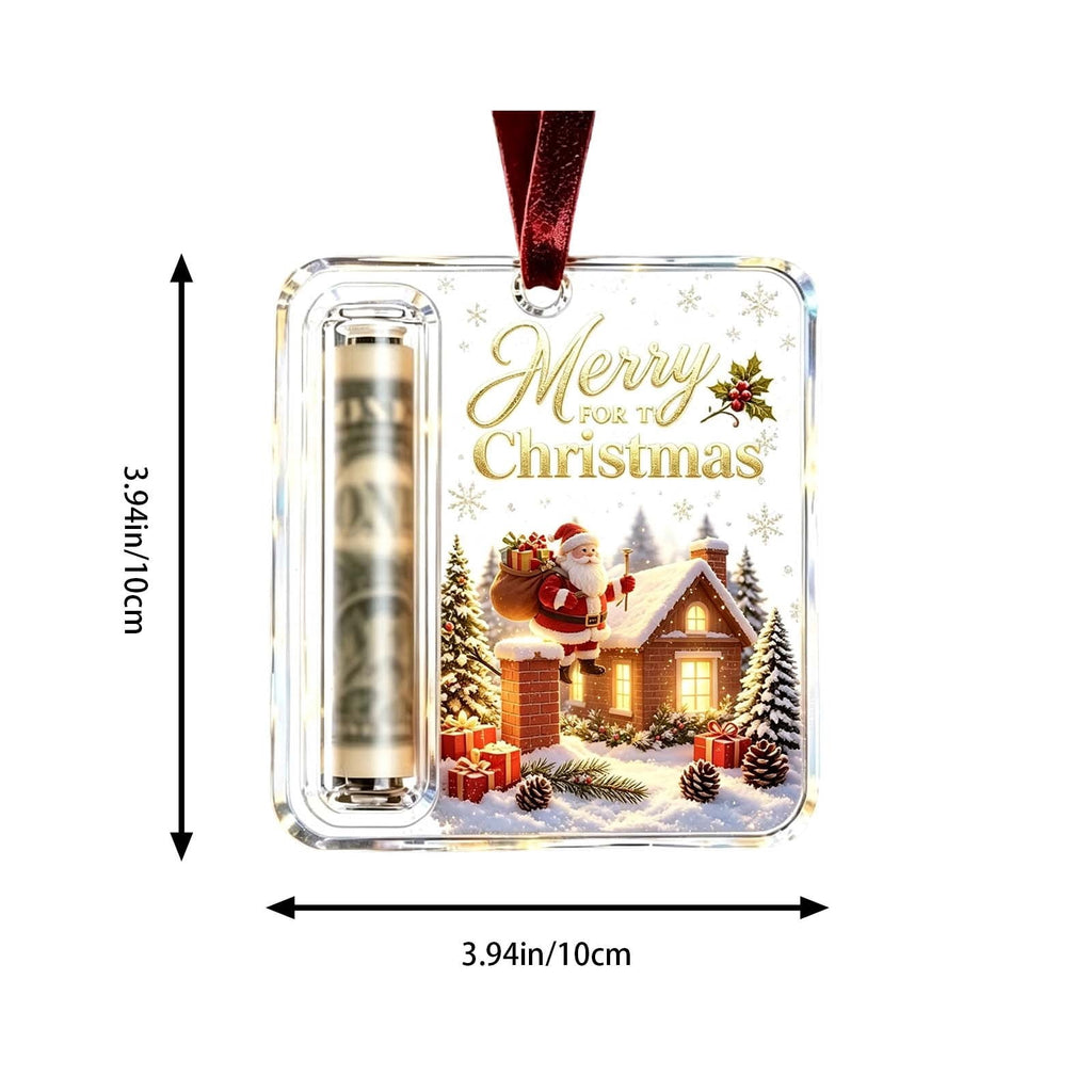 Clearance! Christmas Cash Gift Ornament, Christmas Money Holder for Cash, Christmas Decorations Gift (Merry Christmas)