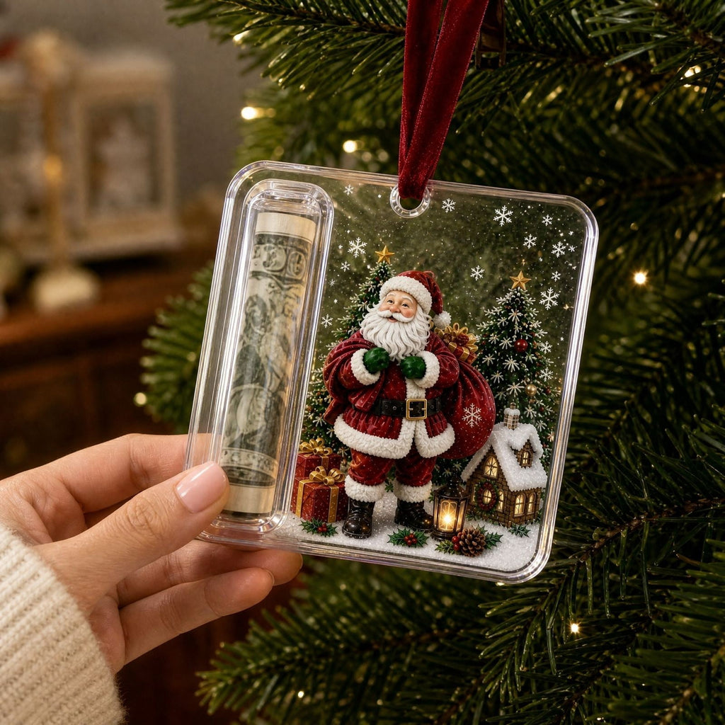 Clearance! Christmas Cash Gift Ornament, Christmas Money Holder for Cash, Christmas Decorations Gift (Merry Christmas)