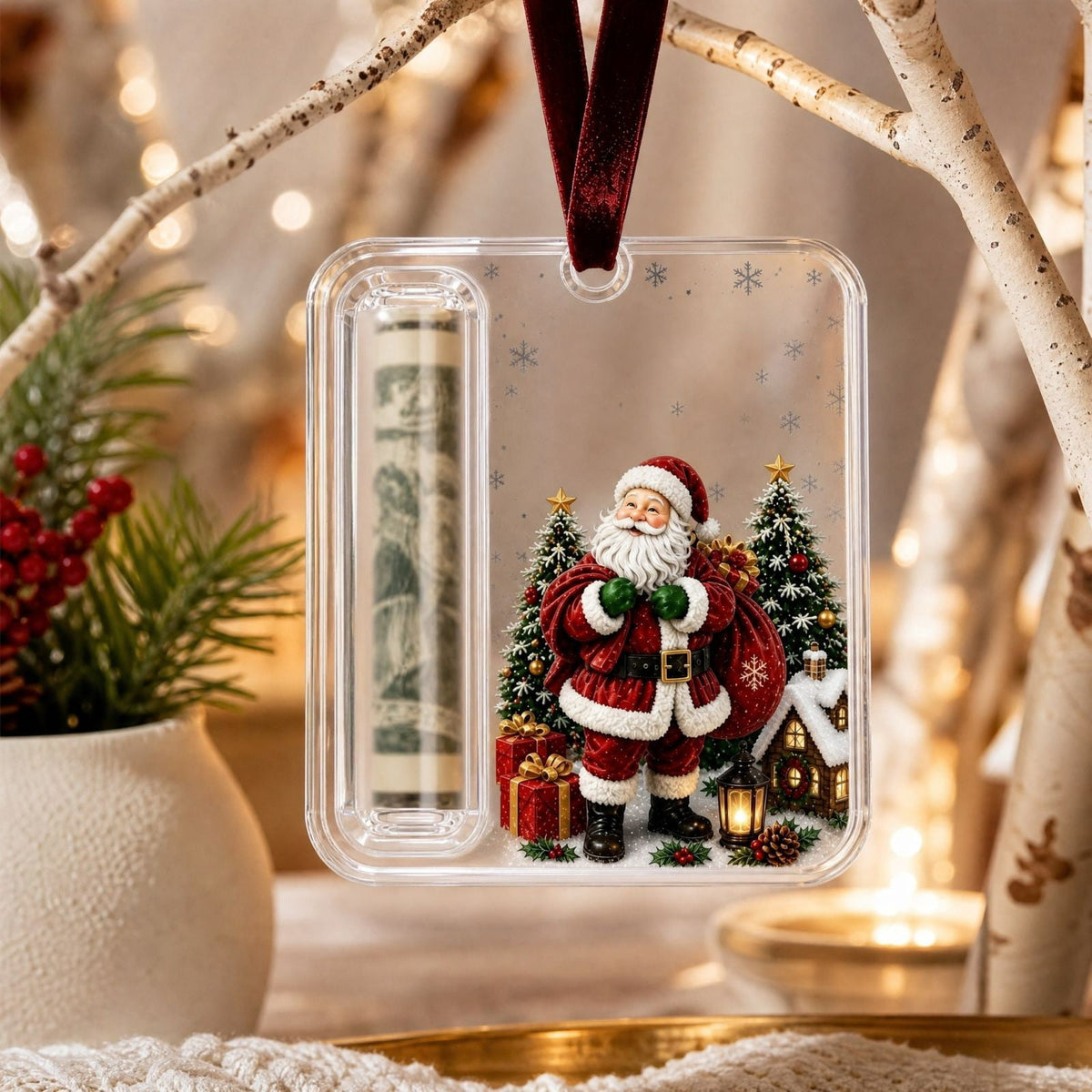 Clearance! Christmas Cash Gift Ornament, Christmas Money Holder for Cash, Christmas Decorations Gift (Merry Christmas)