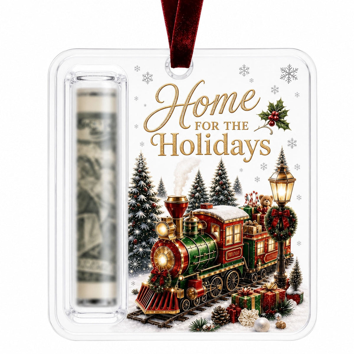Clearance! Christmas Cash Gift Ornament, Christmas Money Holder for Cash, Christmas Decorations Gift (Merry Christmas)