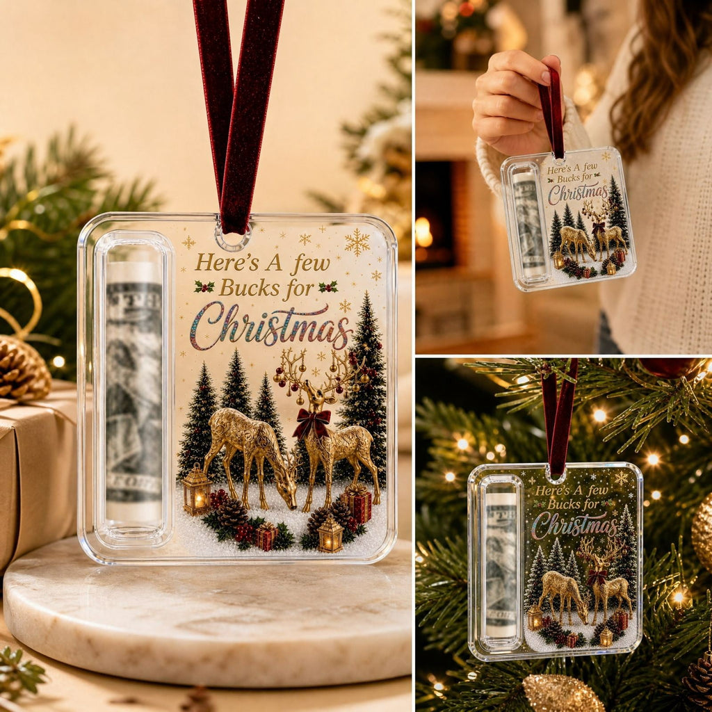 Clearance! Christmas Cash Gift Ornament, Christmas Money Holder for Cash, Christmas Decorations Gift (Merry Christmas)