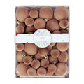 Christmas Ball Ornaments 42 Piece Flocked Gold Tan Velvet Assorted Box Set Tree Hanging Baubles