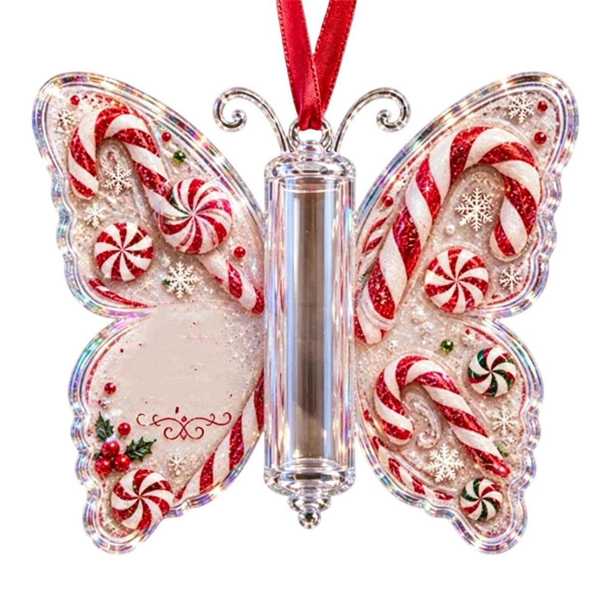 Christmas Cash Gift Stocking Shaped Ornament, Crystal-Clear Cash Holder Ornament with Xmas Stocking Design, Hanging Money Keepsake for Christmas Tree Wreath Garland, Surprise for Family Friends (F)