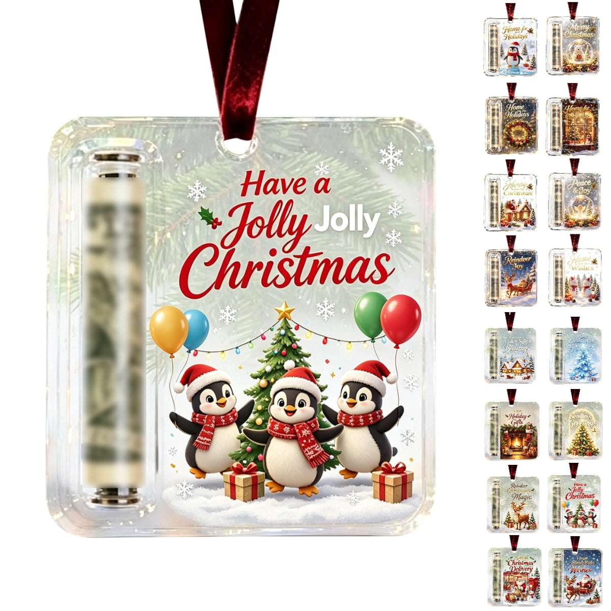 Clearance! Christmas Cash Gift Ornament, Christmas Money Holder for Cash, Christmas Decorations Gift (Merry Christmas)