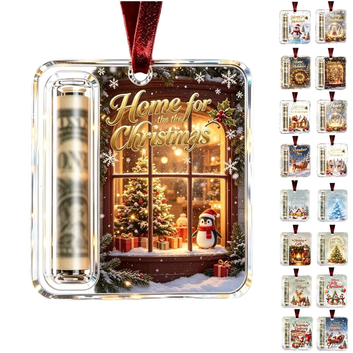 Clearance! Christmas Cash Gift Ornament, Christmas Money Holder for Cash, Christmas Decorations Gift (Merry Christmas)