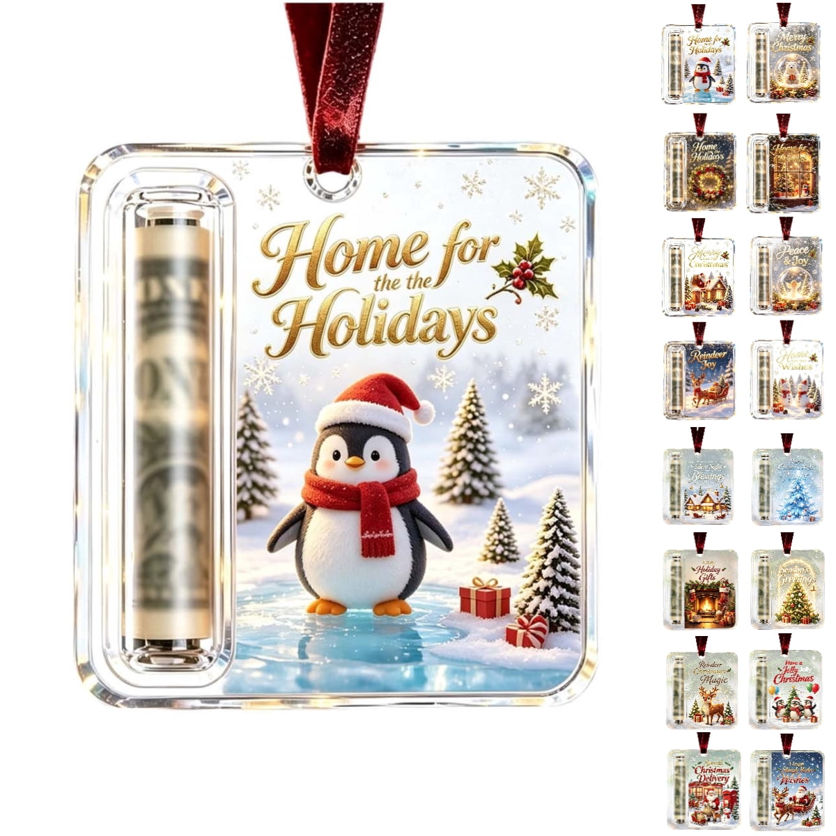 Clearance! Christmas Cash Gift Ornament, Christmas Money Holder for Cash, Christmas Decorations Gift (Merry Christmas)