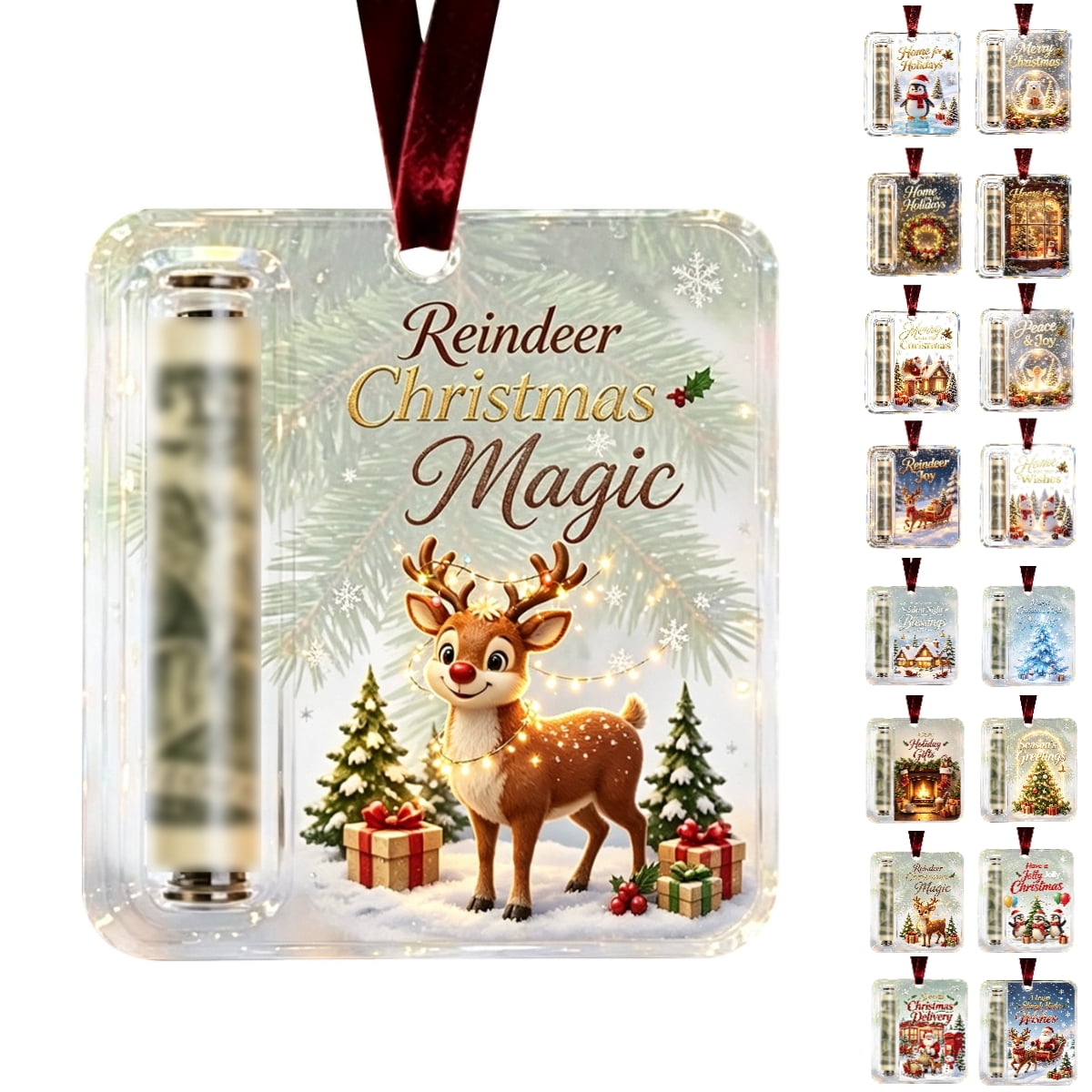 Clearance! Christmas Cash Gift Ornament, Christmas Money Holder for Cash, Christmas Decorations Gift (Merry Christmas)