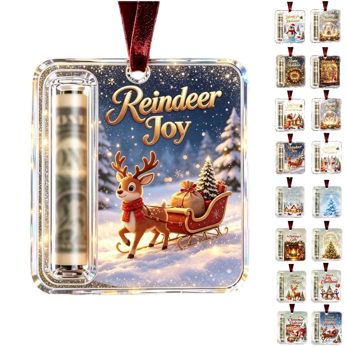 Clearance! Christmas Cash Gift Ornament, Christmas Money Holder for Cash, Christmas Decorations Gift (Merry Christmas)