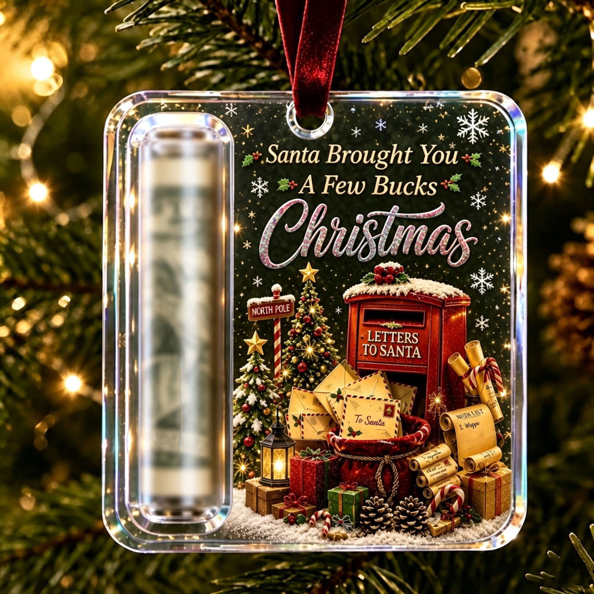 Clearance! Christmas Cash Gift Ornament, Christmas Money Holder for Cash, Christmas Decorations Gift (Merry Christmas)