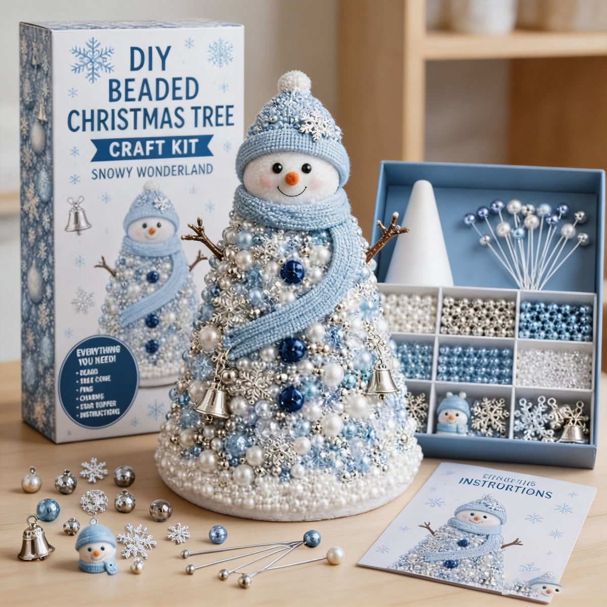 DIY Beaded Christmas Tree Craft Kit Christmas Decorations, 3D Candy Beaded Christmas Tree Craft Kit Christmas Decor, Christmas Crafts for Adults