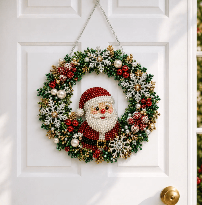Christmas in July DIY Diamond Art Hanging Ornament – Handmade Sparkling Christmas Keepsake Quiet Leisure Craft for Summer Rainy Afternoons
