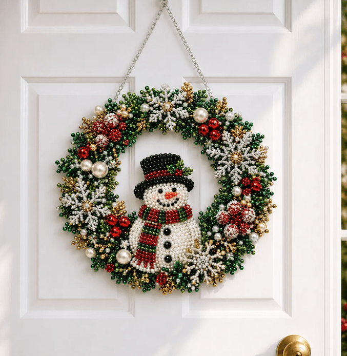 Christmas in July DIY Diamond Art Hanging Ornament – Handmade Sparkling Christmas Keepsake Quiet Leisure Craft for Summer Rainy Afternoons