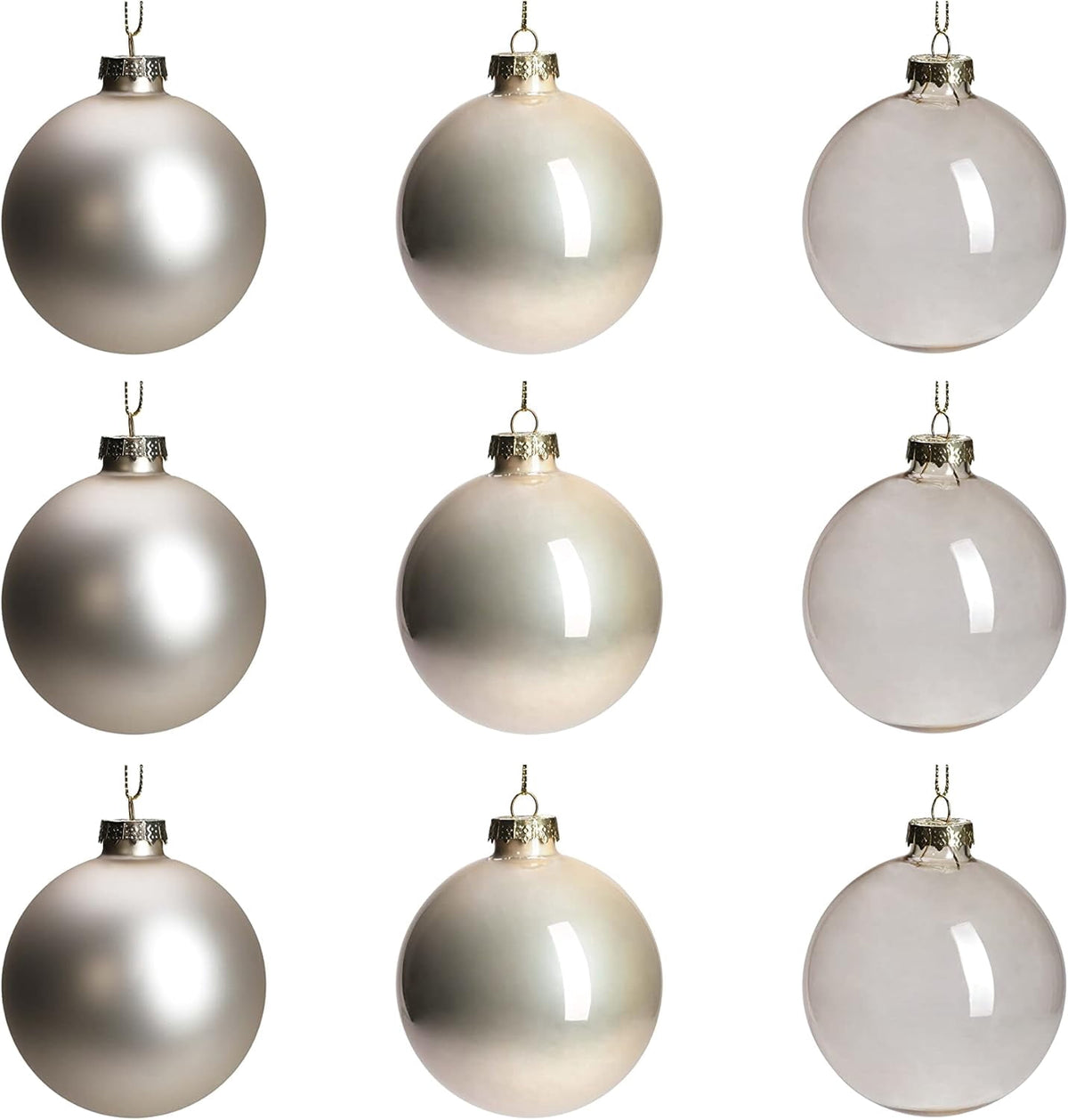Glass Christmas Ornaments, Hanging Christmas Baubles for Xmas Tree Decoration, Wedding Party Gift