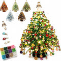 HaCpiu DIY Christmas Tree Mini Beaded Kits Set, 3D Wire Tabletop Seasonal Tree Beaded Kits Decor for Desk Mantel Shelf, Creative Christmas Holiday Craft Kit for Adults