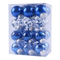 PEONAVET 24Pcs Christmas Balls Ornaments for Xmas Christmas Tree - Shatterproof Christmas Tree Decorations Hanging Ball for Holiday Wedding Party Decoration (Blue, 2.36"-6CM) Merry Christmas