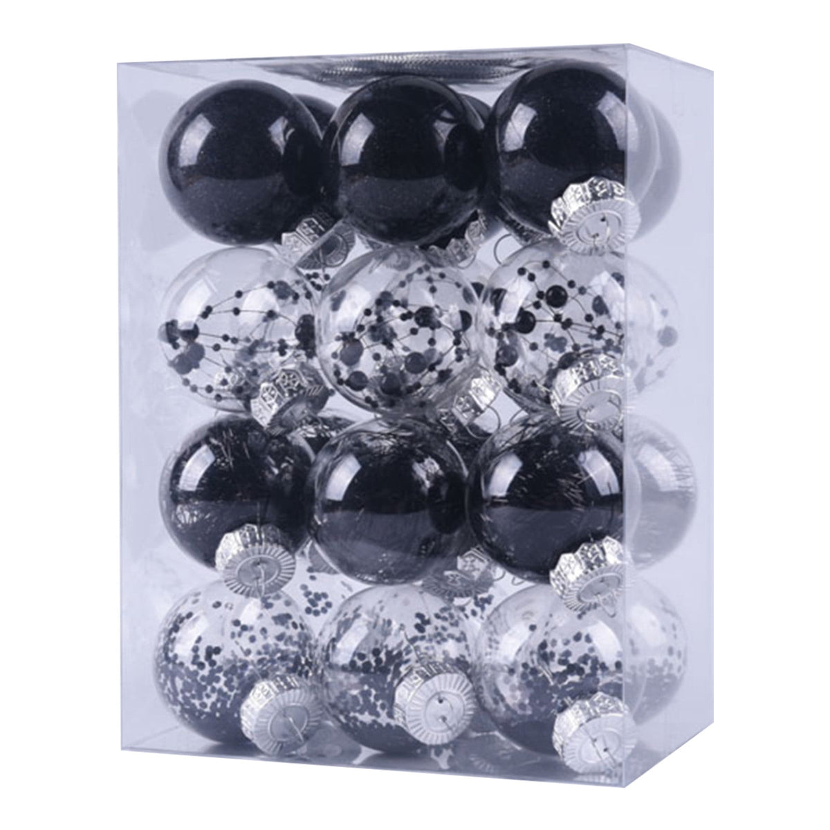 PEONAVET 24Pcs Christmas Balls Ornaments for Xmas Christmas Tree - Shatterproof Christmas Tree Decorations Hanging Ball for Holiday Wedding Party Decoration (Blue, 2.36"-6CM) Merry Christmas
