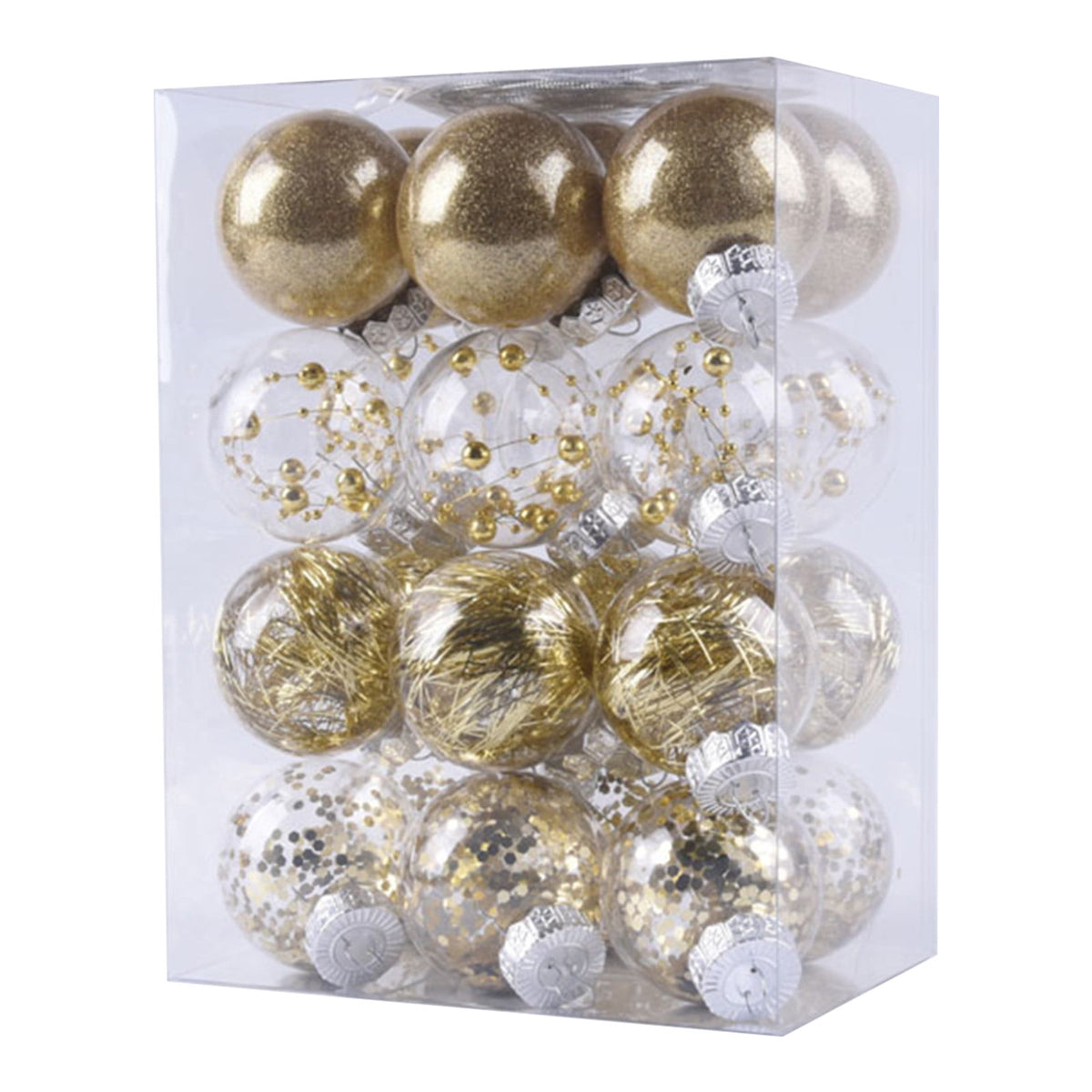 PEONAVET 24Pcs Christmas Balls Ornaments for Xmas Christmas Tree - Shatterproof Christmas Tree Decorations Hanging Ball for Holiday Wedding Party Decoration (Blue, 2.36"-6CM) Merry Christmas