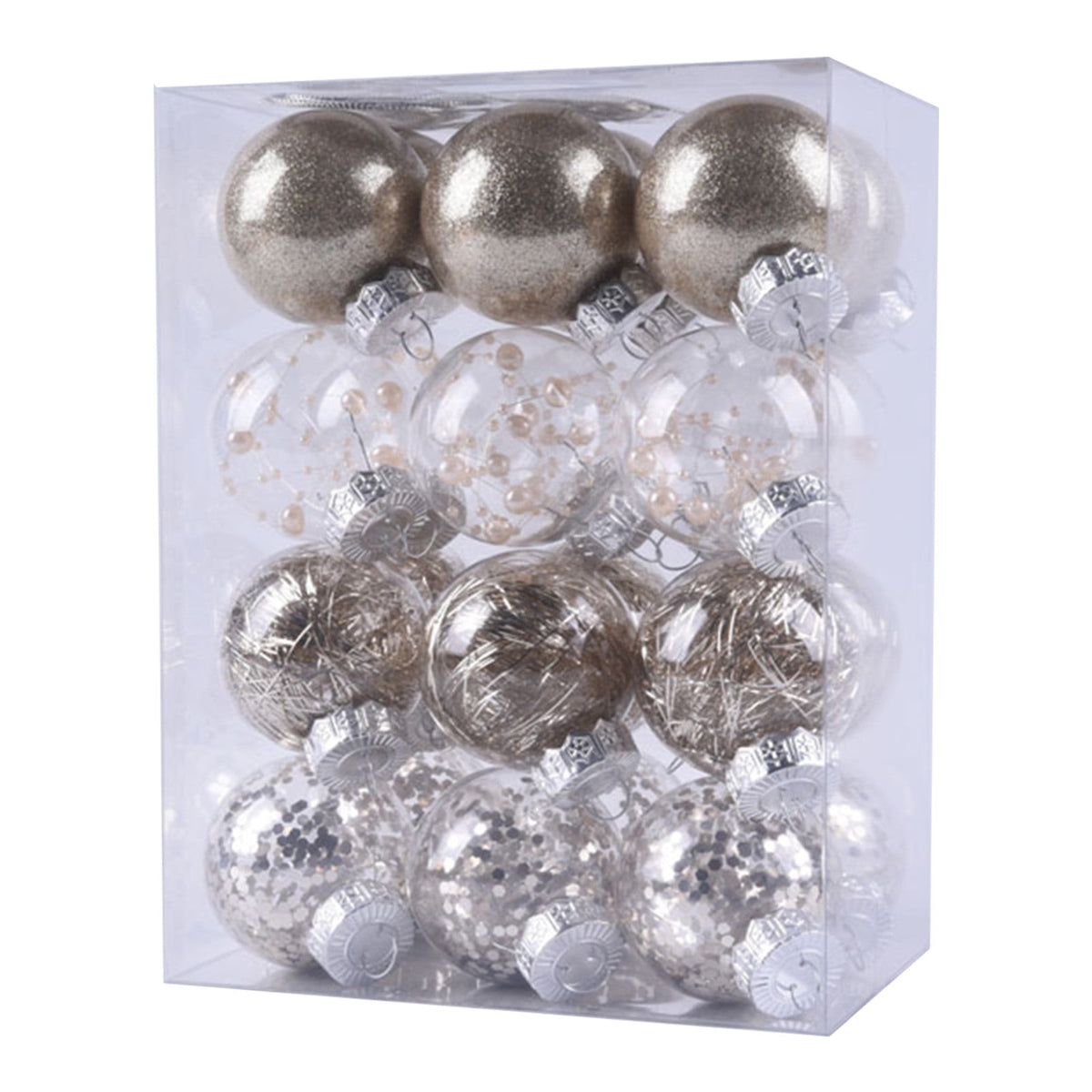 PEONAVET 24Pcs Christmas Balls Ornaments for Xmas Christmas Tree - Shatterproof Christmas Tree Decorations Hanging Ball for Holiday Wedding Party Decoration (Blue, 2.36"-6CM) Merry Christmas