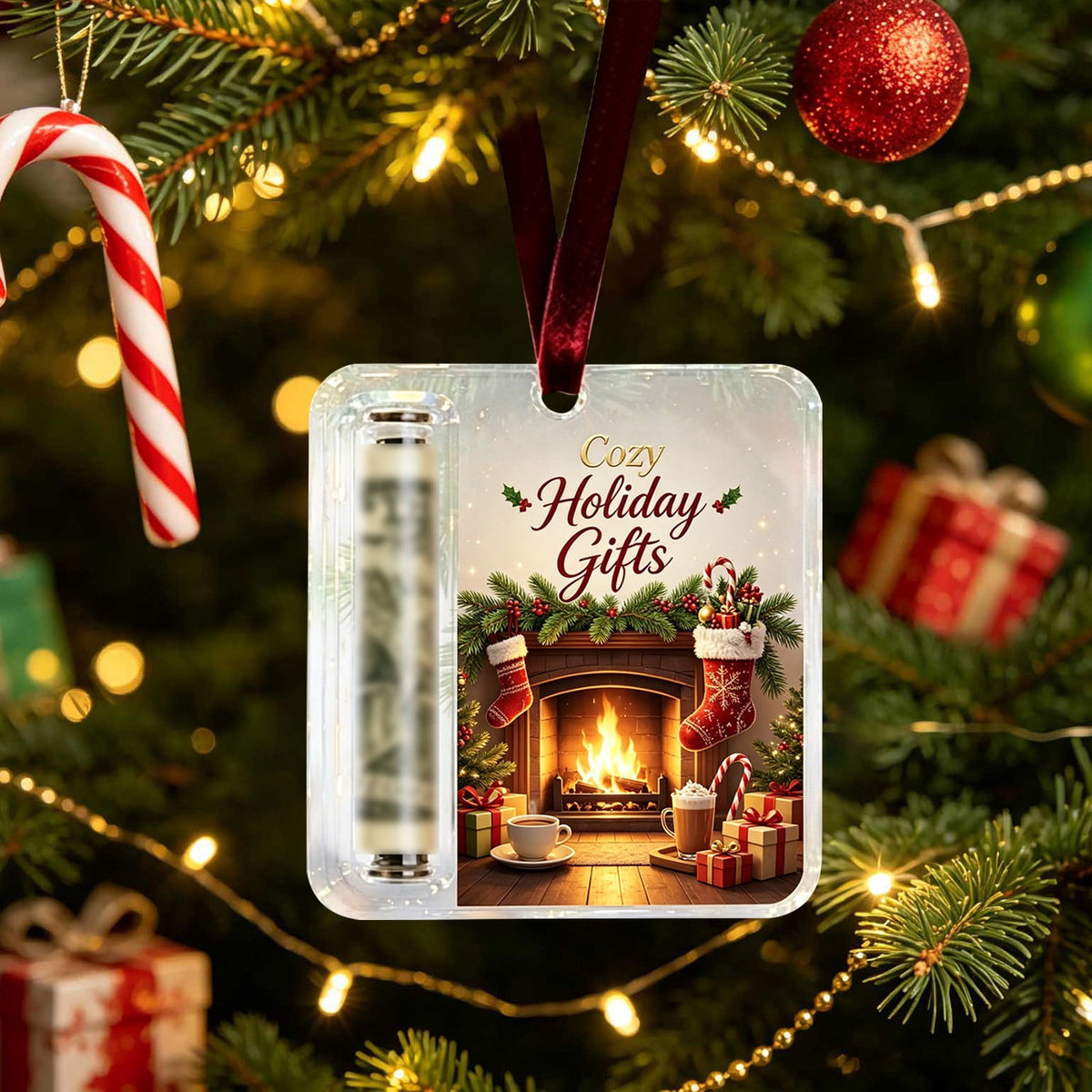 Clearance! Christmas Cash Gift Ornament, Christmas Money Holder for Cash, Christmas Decorations Gift (Merry Christmas)