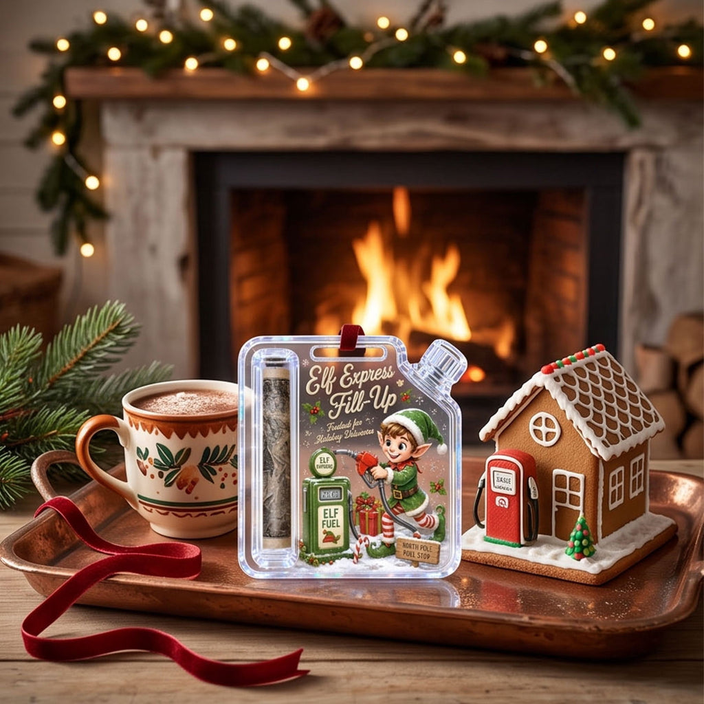 Christmas Cash Gift Stocking Shaped Ornament, Crystal-Clear Cash Holder Ornament with Xmas Stocking Design, Hanging Money Keepsake for Christmas Tree Wreath Garland, Surprise for Family Friends (F)