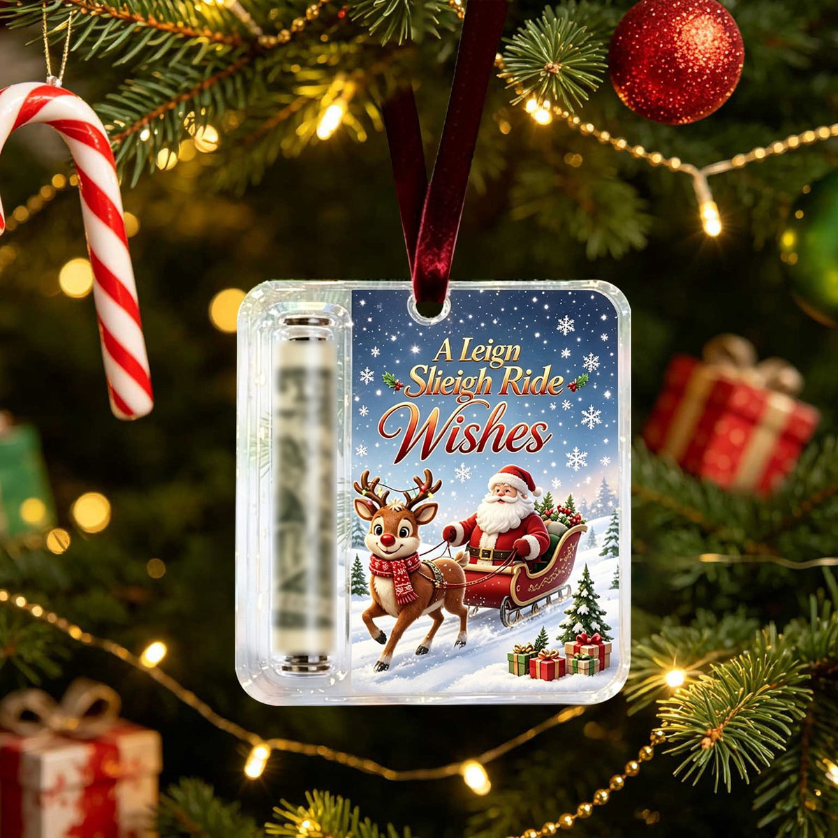 Clearance! Christmas Cash Gift Ornament, Christmas Money Holder for Cash, Christmas Decorations Gift (Merry Christmas)