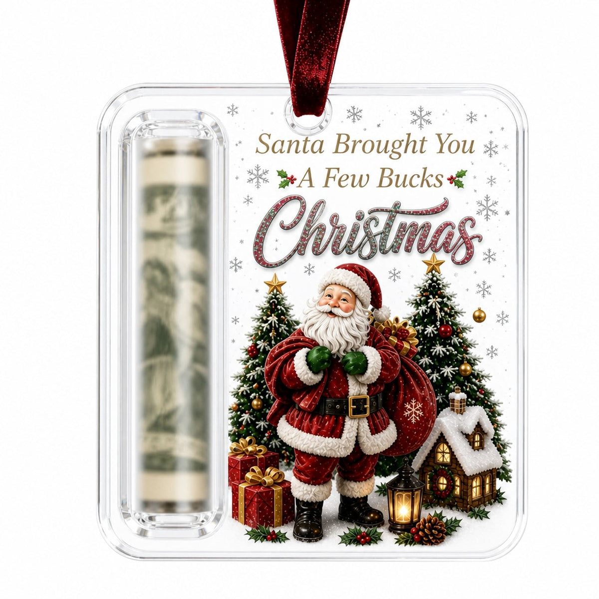 Clearance! Christmas Cash Gift Ornament, Christmas Money Holder for Cash, Christmas Decorations Gift (Merry Christmas)