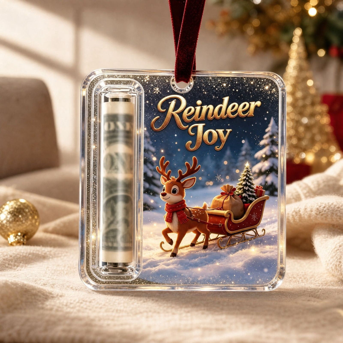 Clearance! Christmas Cash Gift Ornament, Christmas Money Holder for Cash, Christmas Decorations Gift (Merry Christmas)