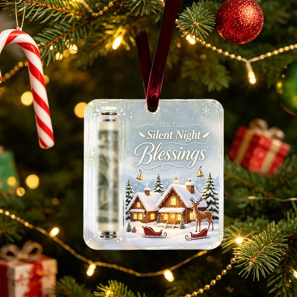 Clearance! Christmas Cash Gift Ornament, Christmas Money Holder for Cash, Christmas Decorations Gift (Merry Christmas)