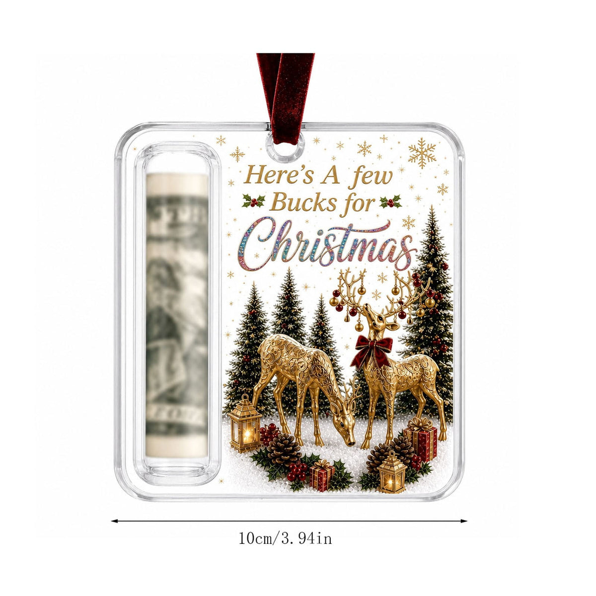 Clearance! Christmas Cash Gift Ornament, Christmas Money Holder for Cash, Christmas Decorations Gift (Merry Christmas)