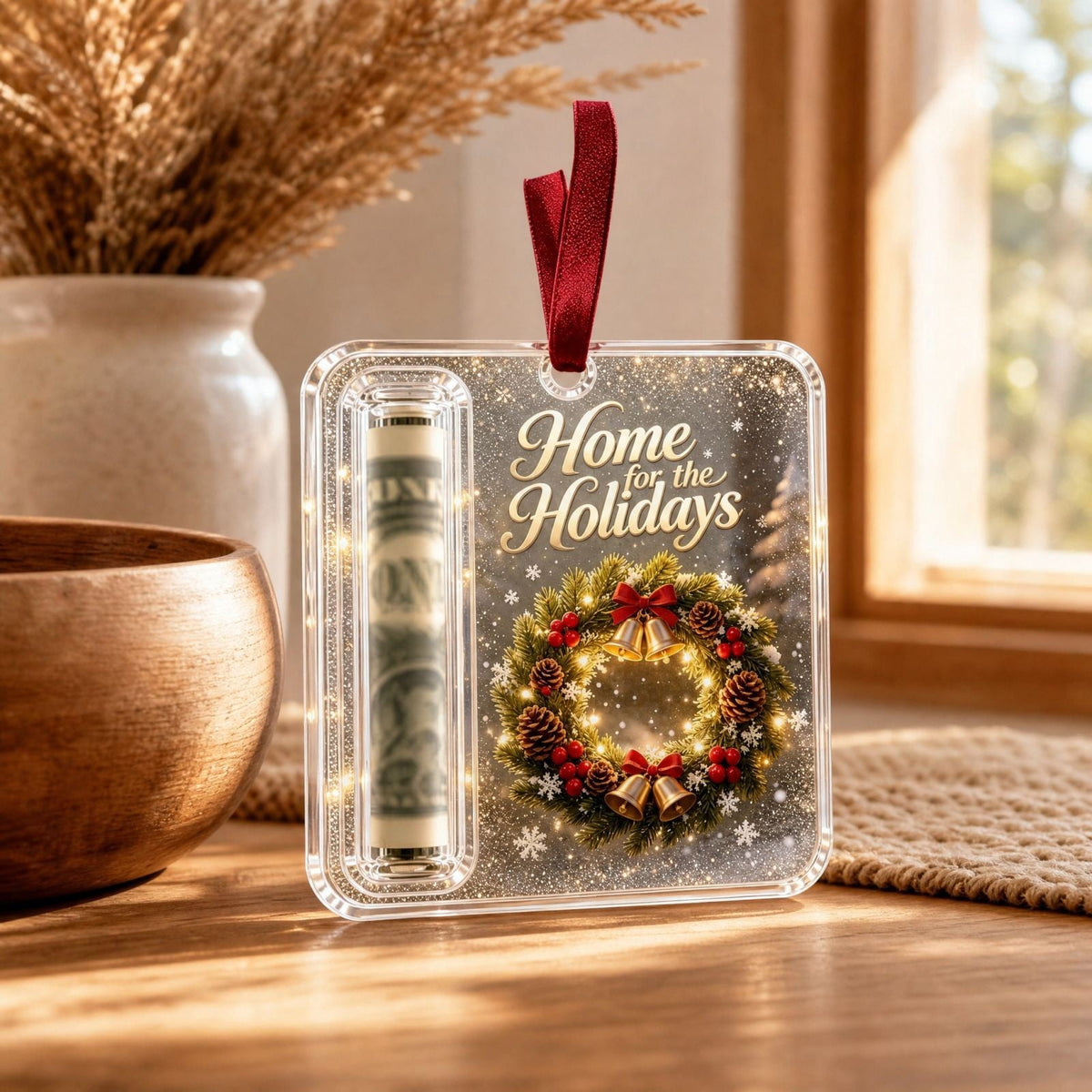 Clearance! Christmas Cash Gift Ornament, Christmas Money Holder for Cash, Christmas Decorations Gift (Merry Christmas)