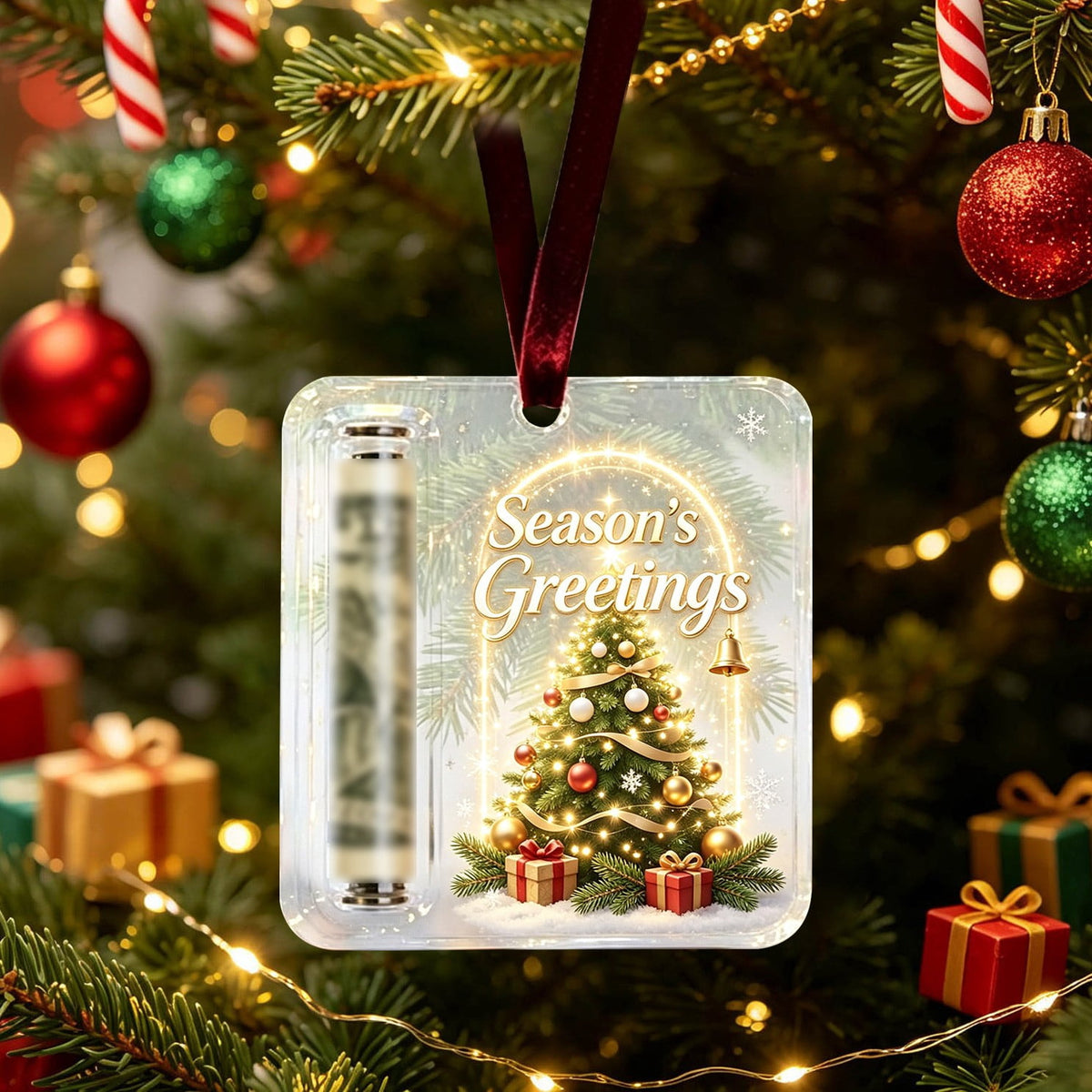 Clearance! Christmas Cash Gift Ornament, Christmas Money Holder for Cash, Christmas Decorations Gift (Merry Christmas)