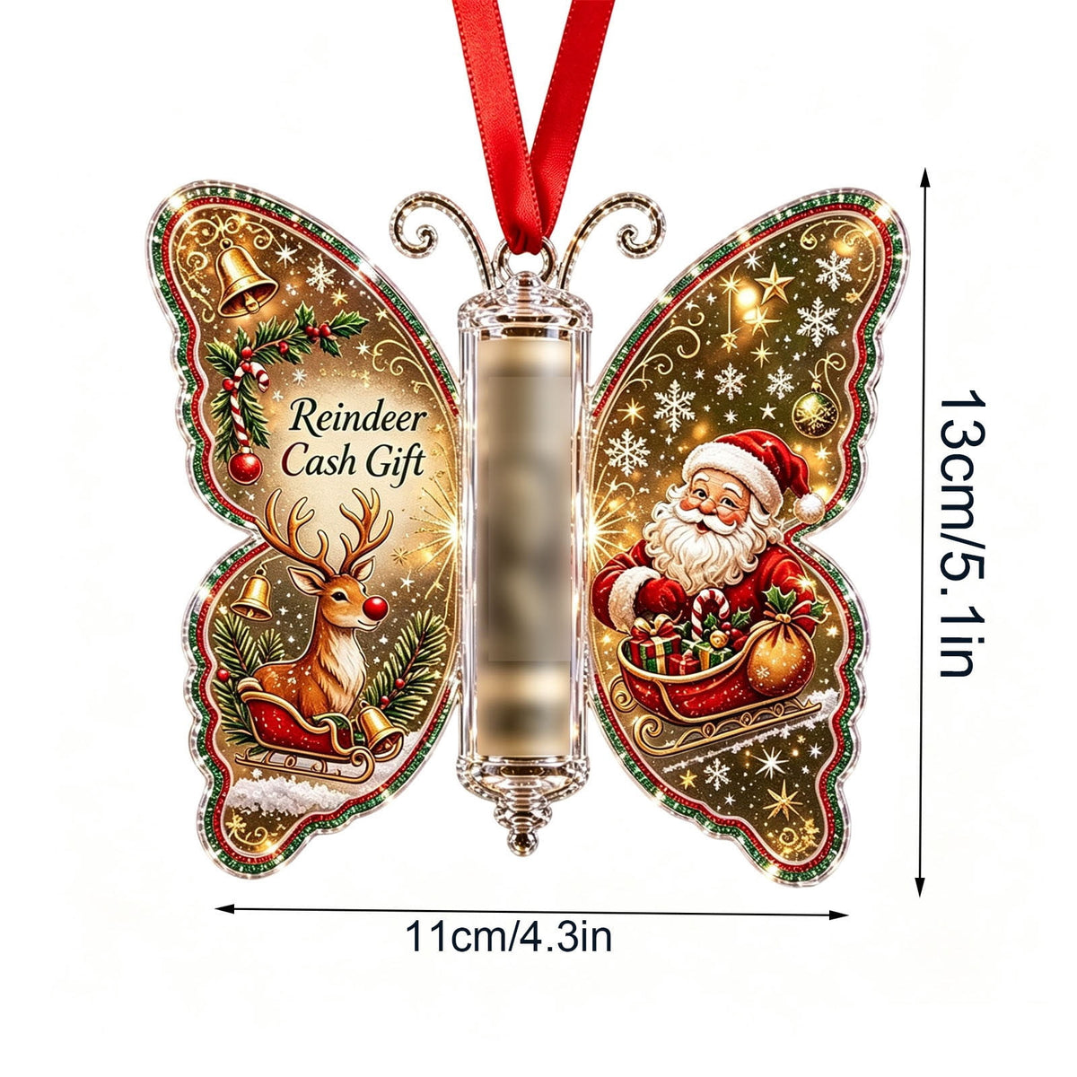 Clearance! Christmas Cash Gift Ornament, Christmas Money Holder for Cash, Christmas Decorations Gift (Merry Christmas)